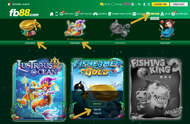 bắn cá đổi thưởng FB88