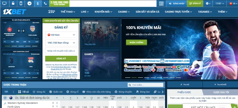 1XBET cá cược thể thao uy tín hàng đầu